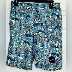 Nike Big Boys Shark Party Lap 8" Volley Short - Size XL (13 - 15yrs)